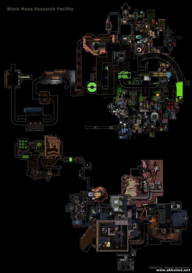 Карта Black Mesa Research Facility